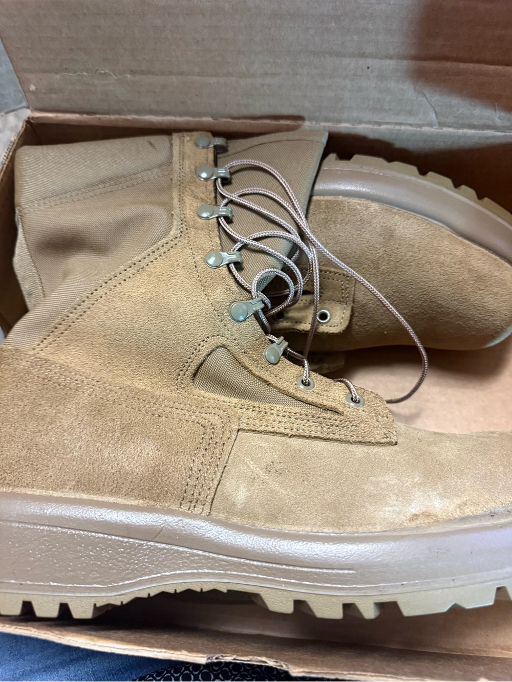 Belleville Mens Coyote Tan Suede Vibram Military Combat Boots 13 w